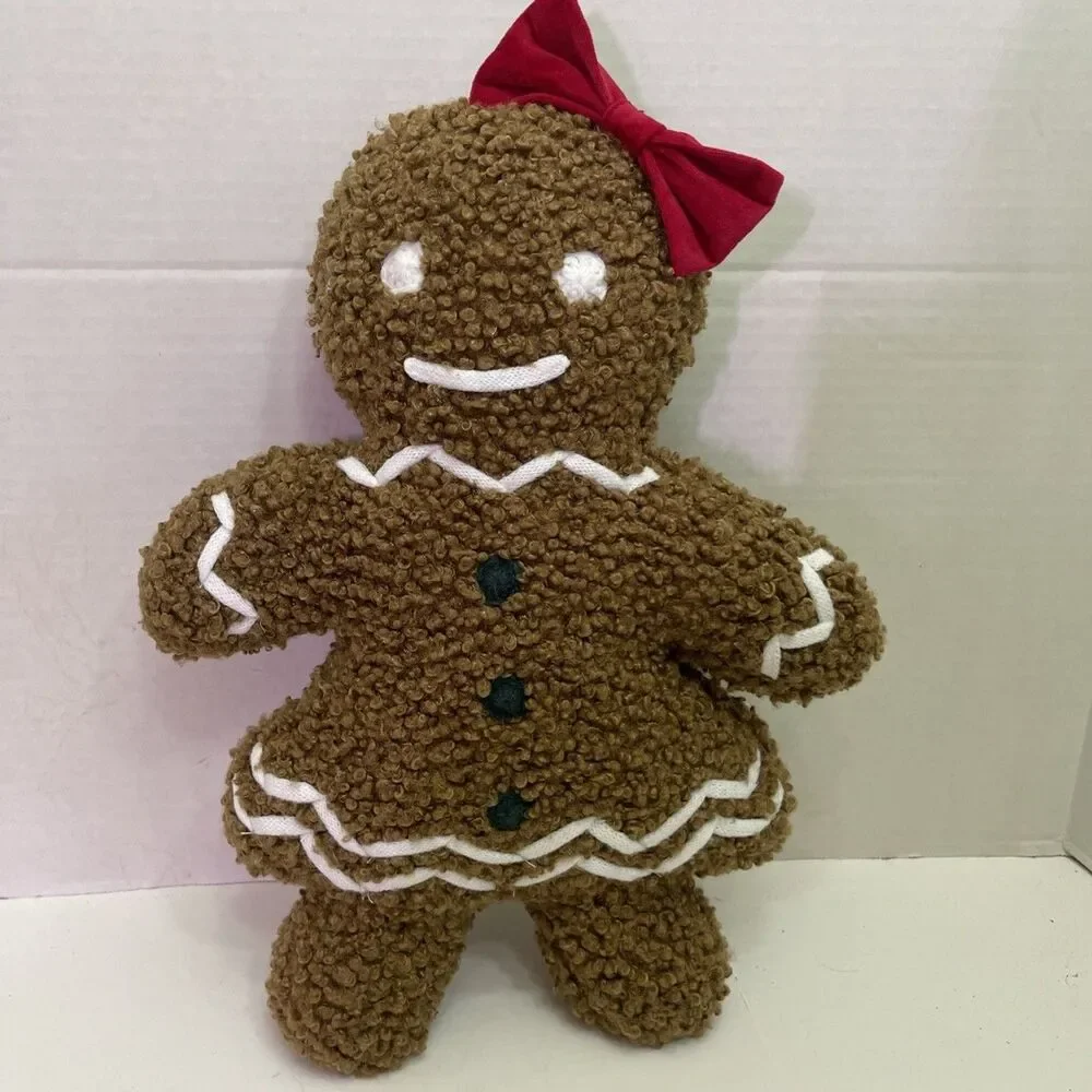 Mixed Lot Of Gingerbread Pillow Plush Christmas Cookie Decor Ms Spice